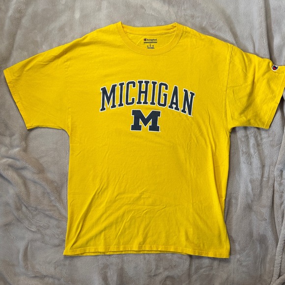 Champion Other - Champion Michigan Wolverines T-Shirt Mens Large Yellow NCAA Graphic Tee